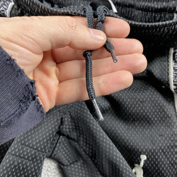 Jordan Black Cement Shorts Jersey Kids Youth XS White Gray Dri-Fit - Picture 8 of 13